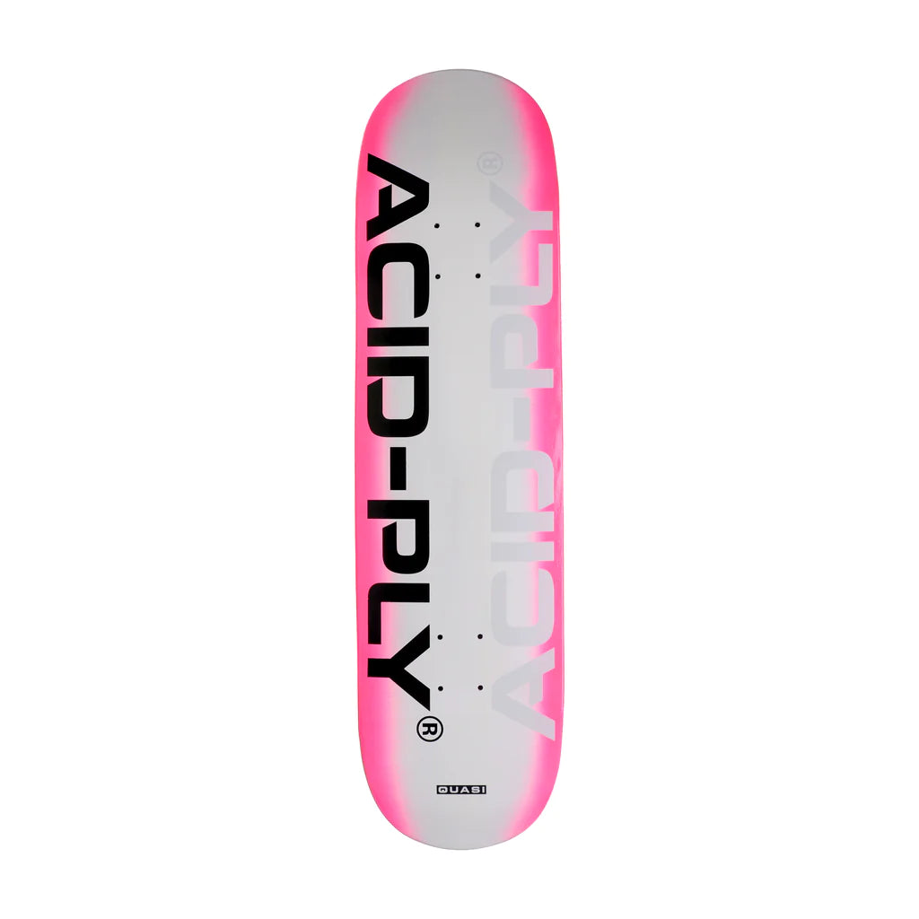Quasi Technology Two Skateboard Deck 8.5&quot; Neon Pink / White