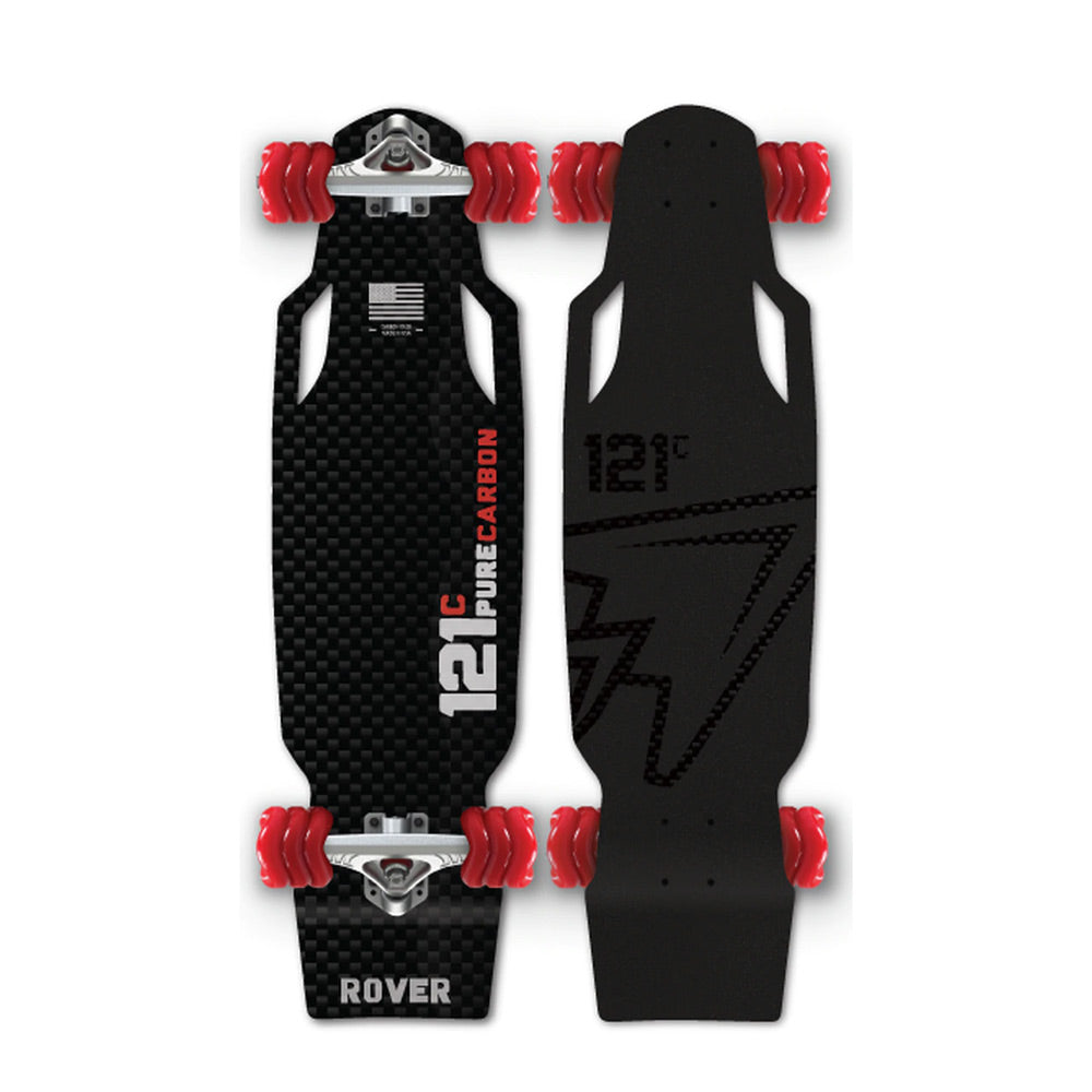Shark Wheels 121c Rover 100% Carbon Fiber Mini Complete Skateboard - 6.47"