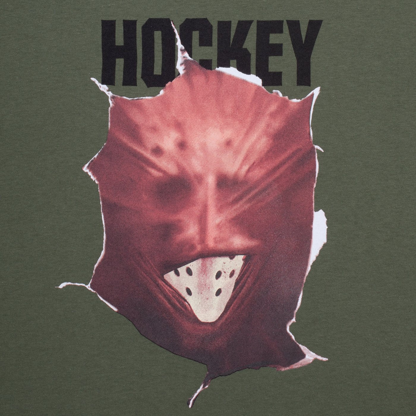 Hockey Fireball T Shirt Military Green Aylesbury Skateboards