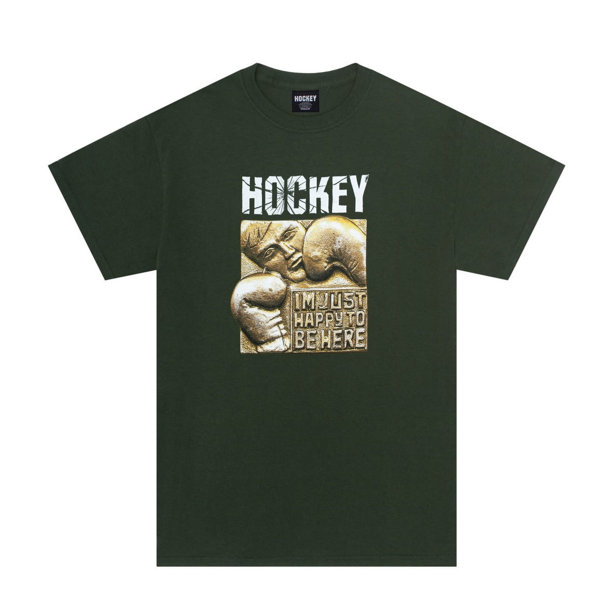Hockey Happy To Be Here T-Shirt - Forest Green