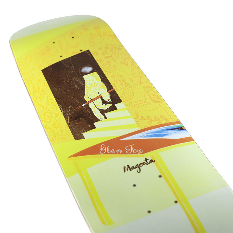 Magenta Glen Fox Sleep Skateboard Deck - 8.125"