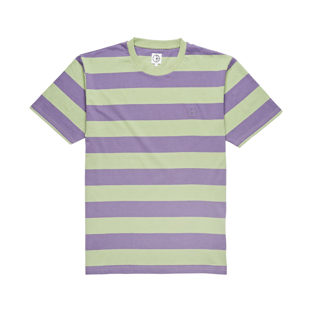 Polar Skate Co. 91' Striped T-Shirt - Lilac-Sage - Aylesbury Skateboards
