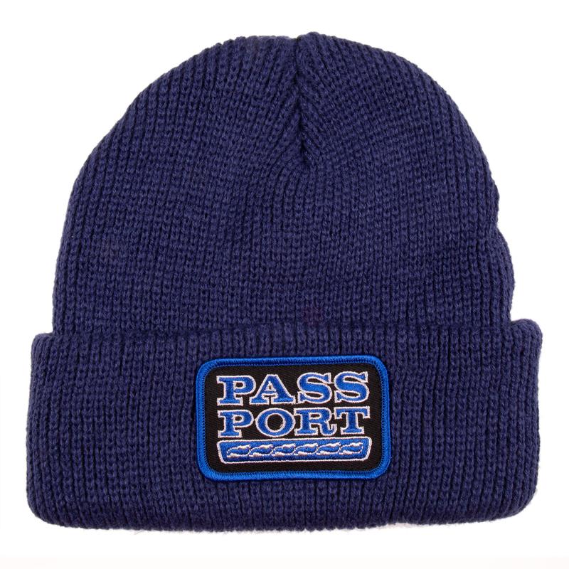 Passport Auto Patch Beanie - Navy