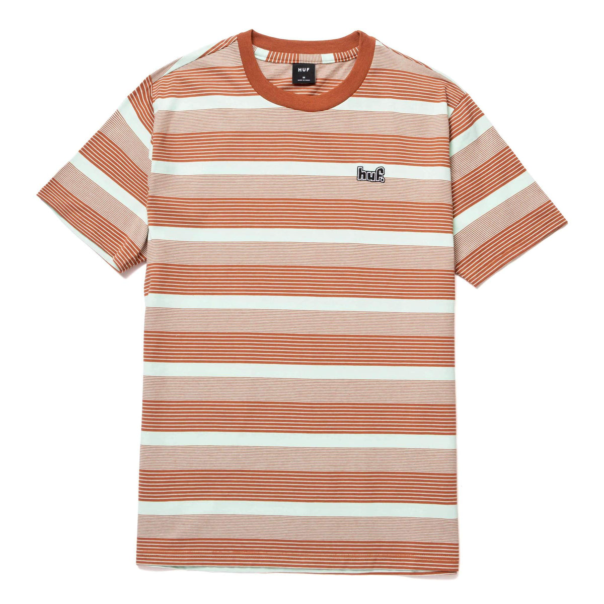 HUF Berkley Stripe Knitted T-Shirt - Mint/Brown