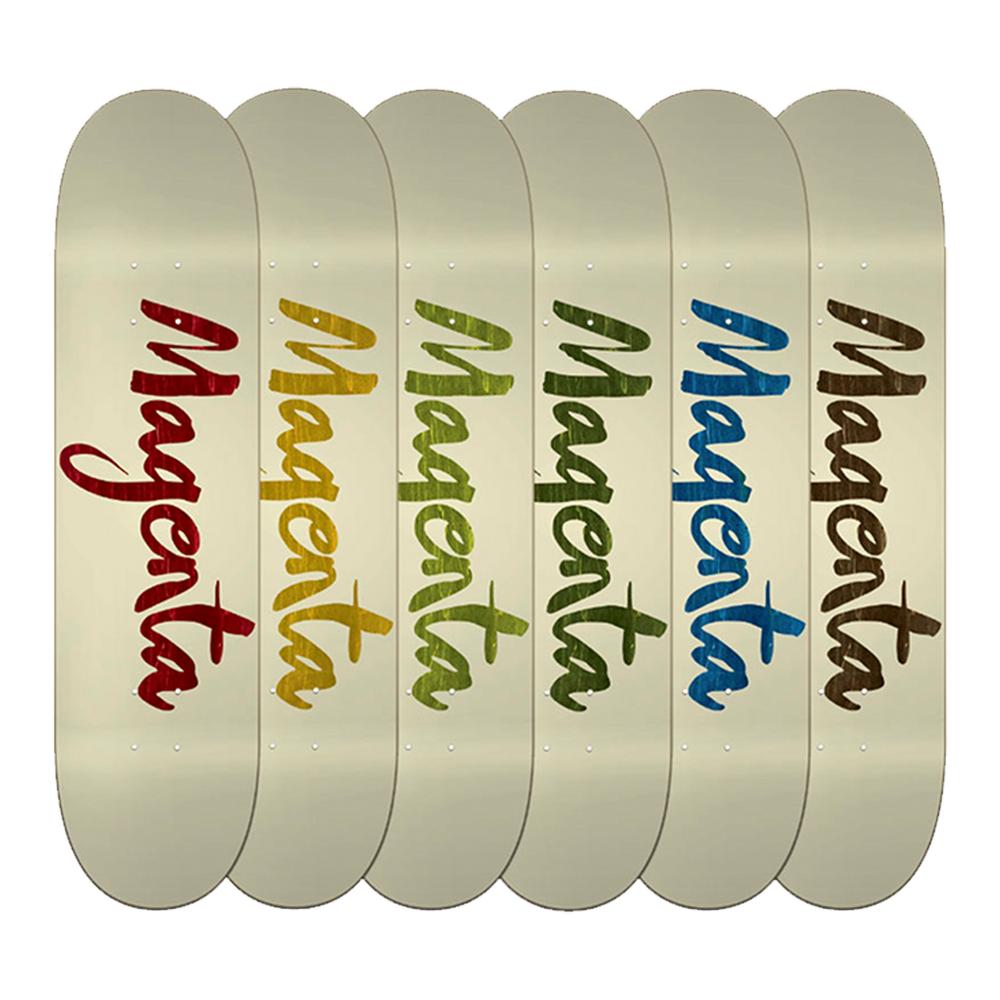 Magenta Big Brush (Assorted Stain) Skateboard Deck - 8"