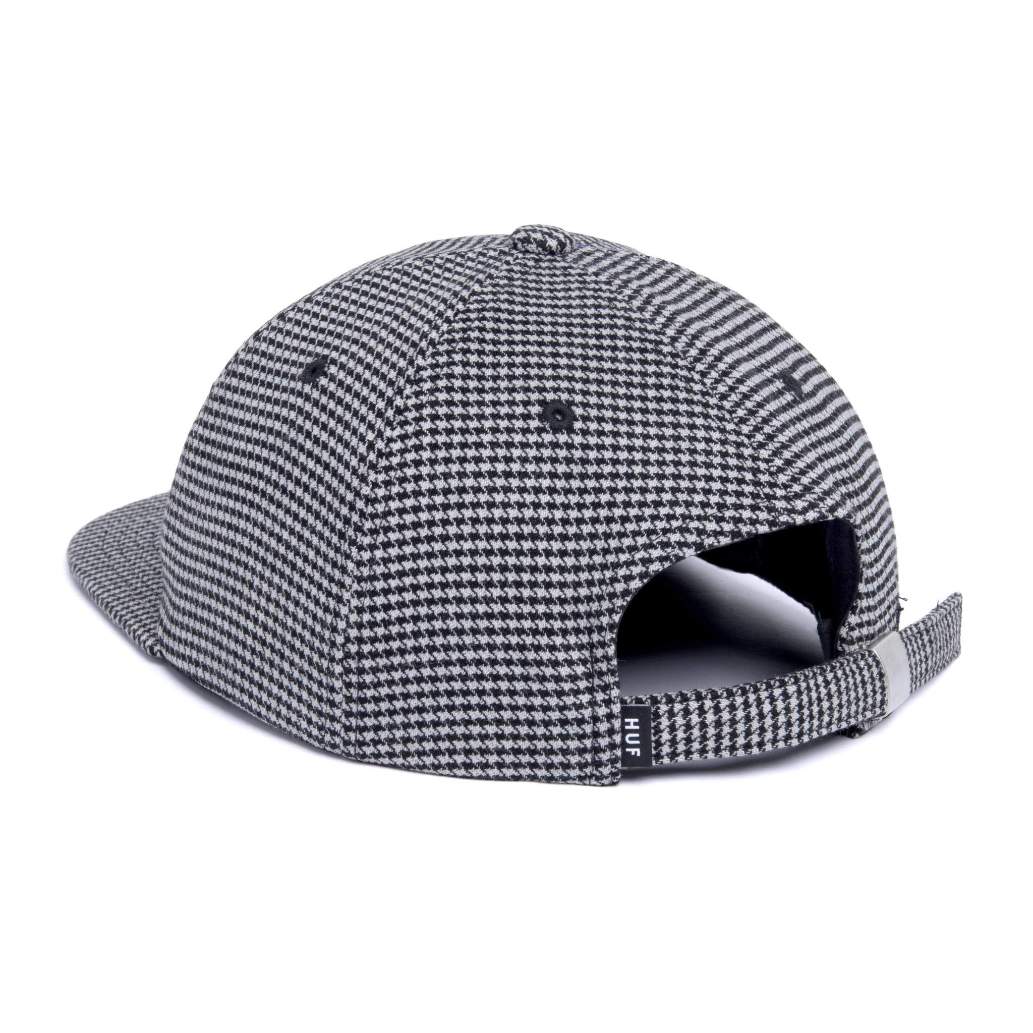 HUF Classic H Houndstooth 6-Panel Hat Black Aylesbury Skateboards