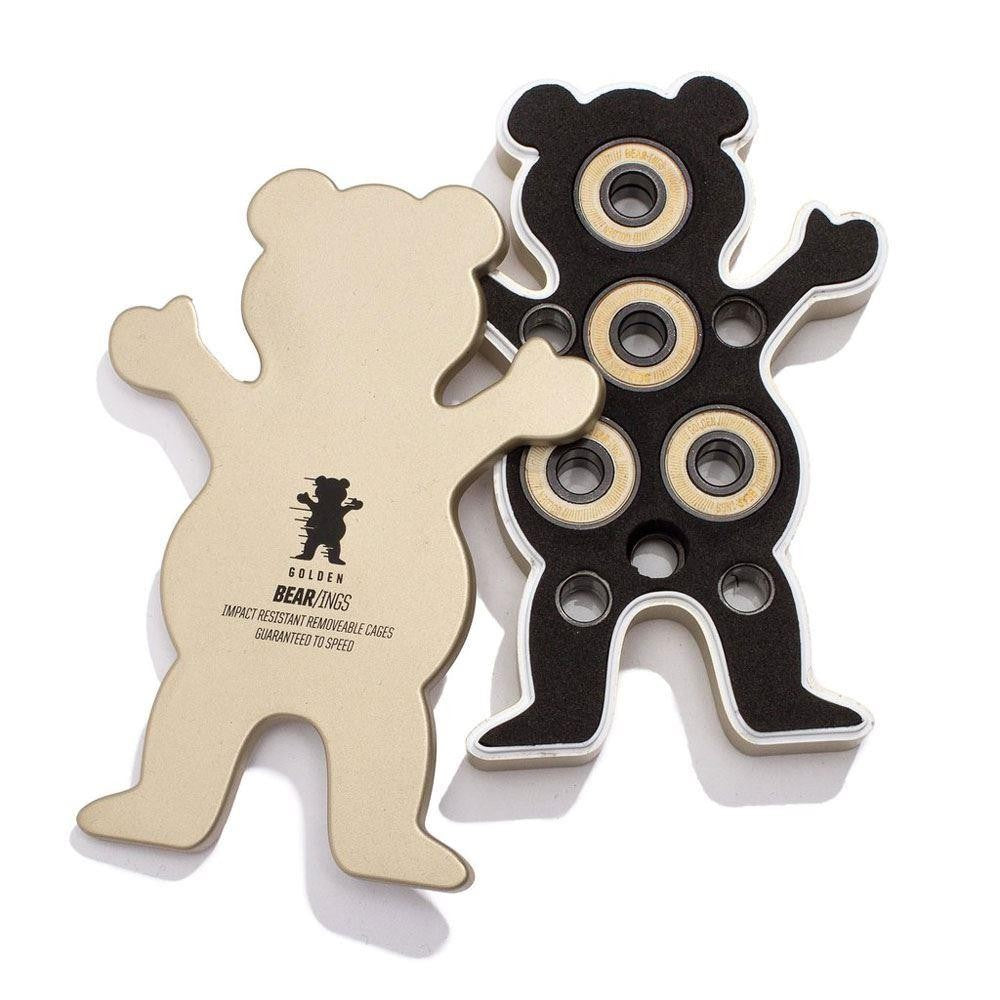 Grizzly Gold ABEC 9 Skateboard Bearings - Gold