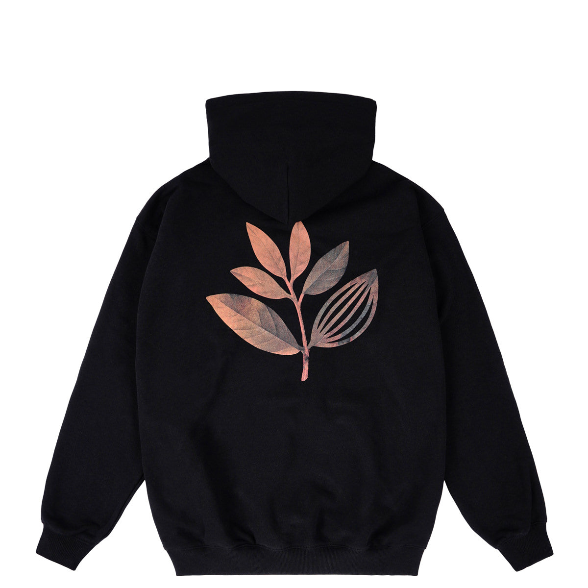 Magenta Fall Leaf Hoodie - Black