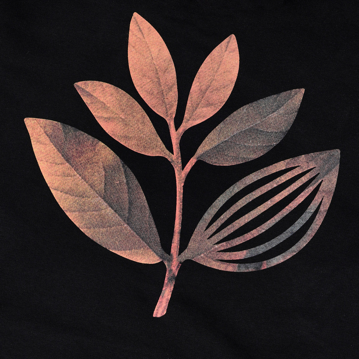 Magenta Fall Leaf Hoodie - Black