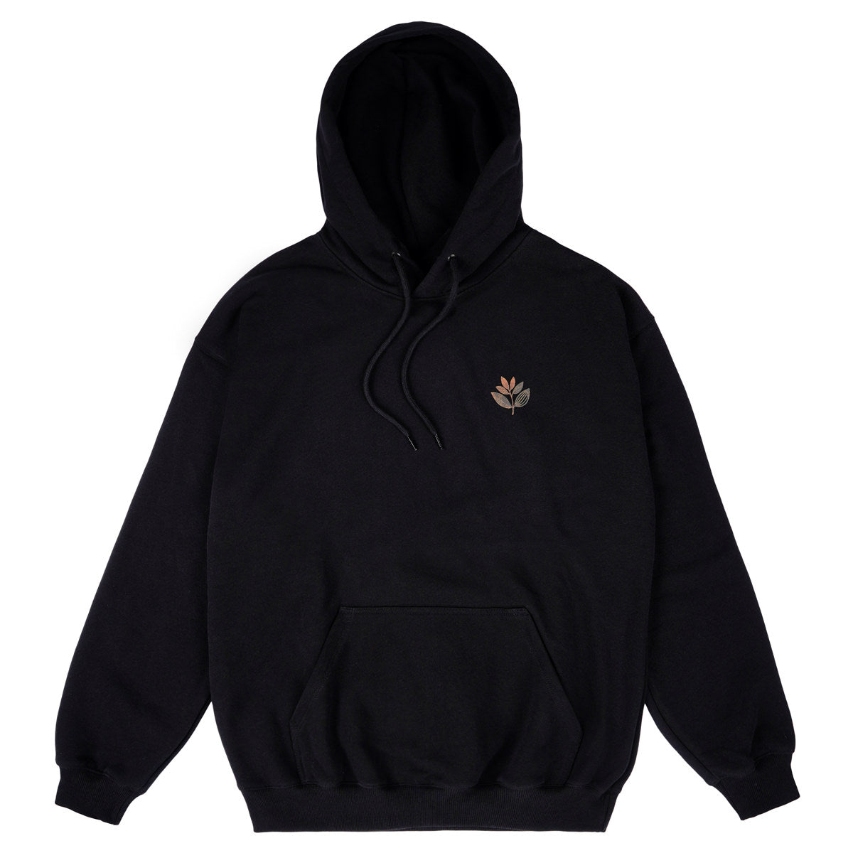 Magenta Fall Leaf Hoodie - Black