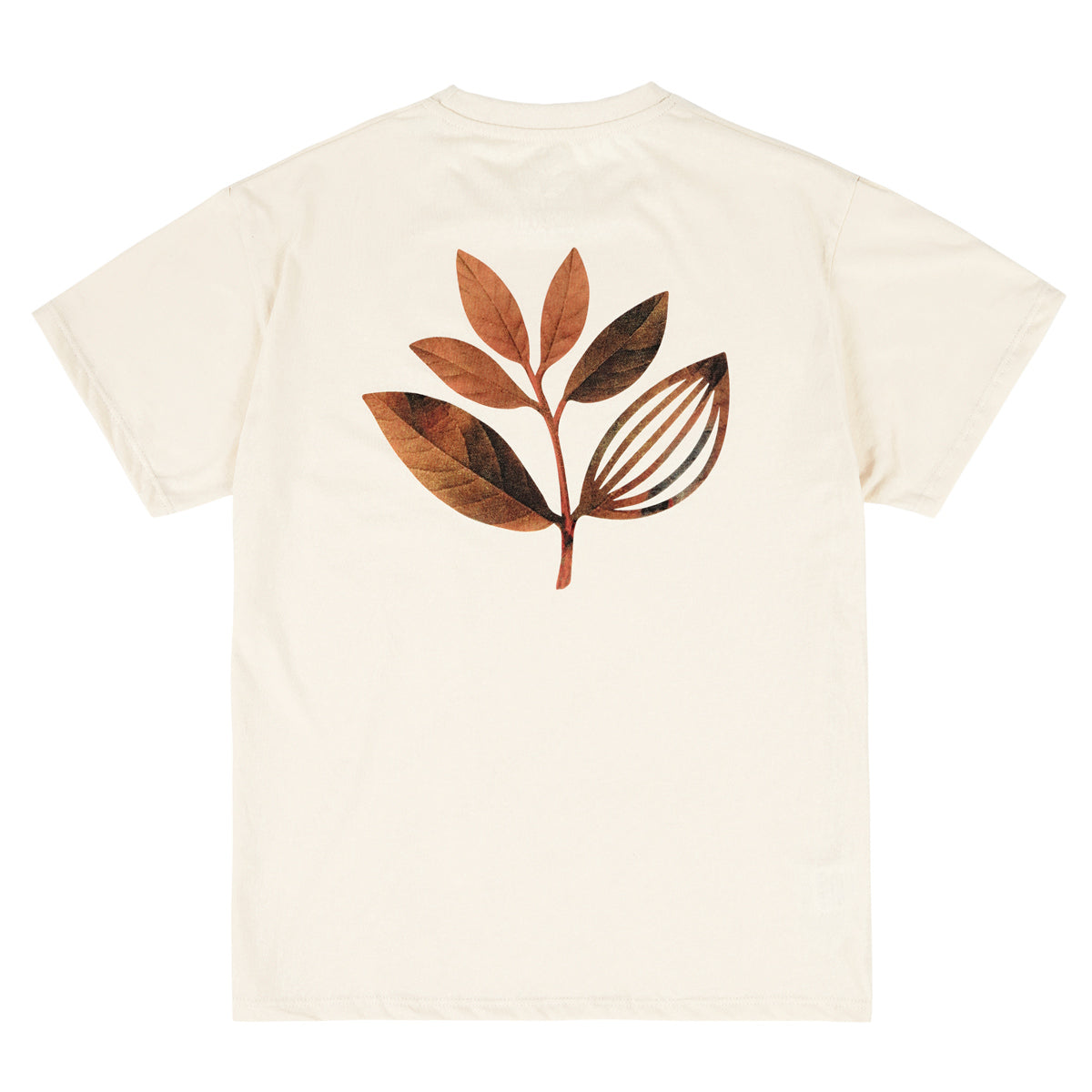 Magenta Fall Leaf T-Shirt - Natural