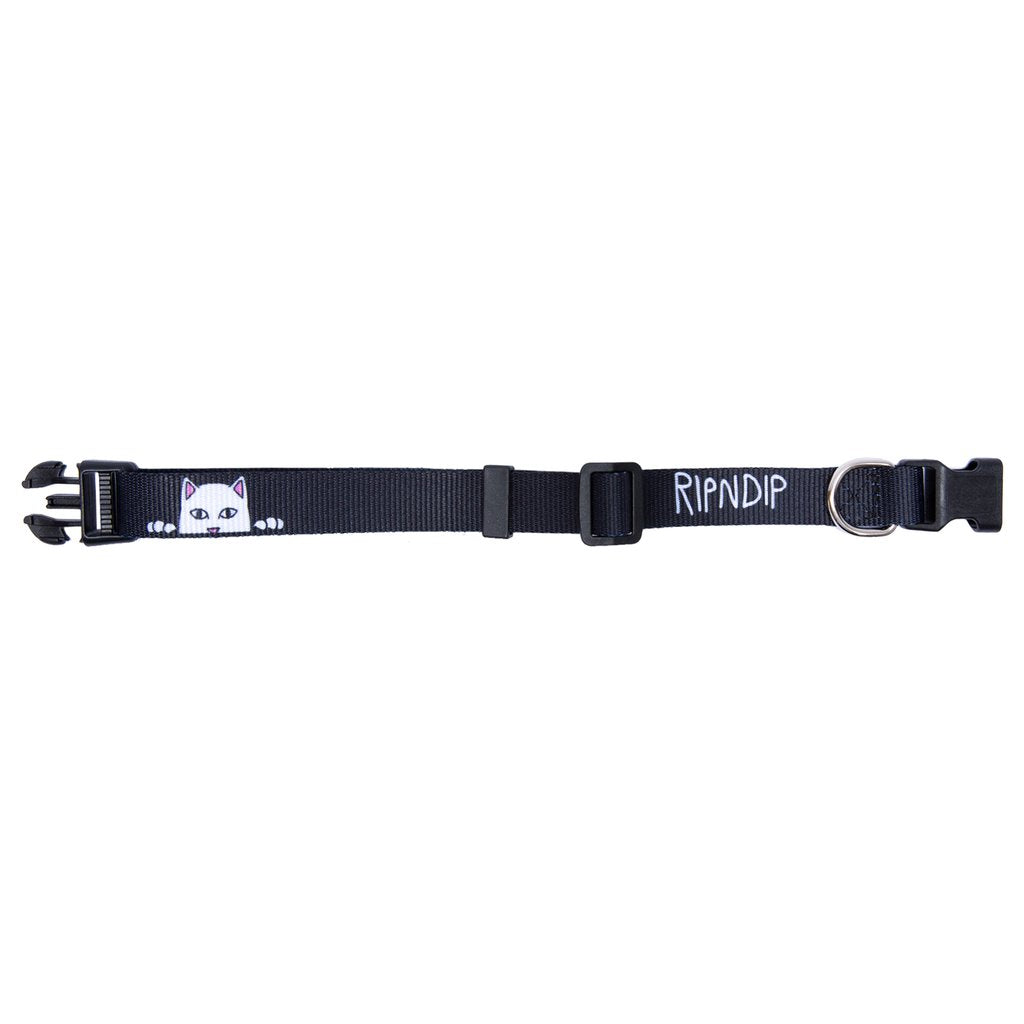 Rip N Dip Peek A Nerm Web Belt Pet Collar - Black