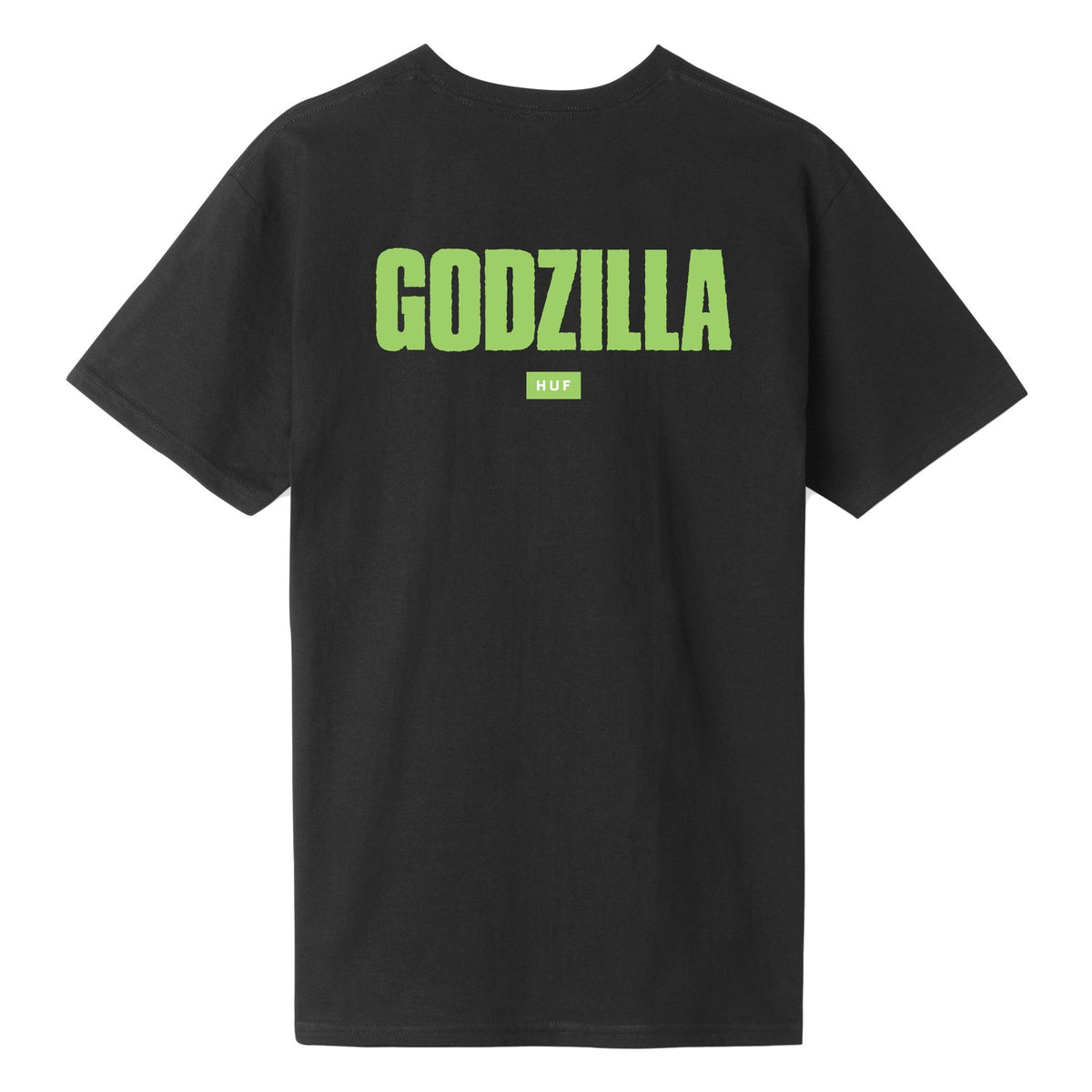 HUF vs Godzilla Bar Logo T-Shirt - Black - Aylesbury Skateboards UK