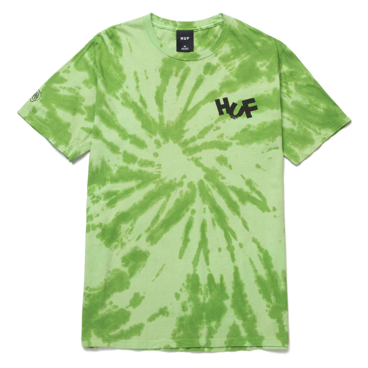 HUF Haze Brush Tie Dye T-Shirt - Lime Green