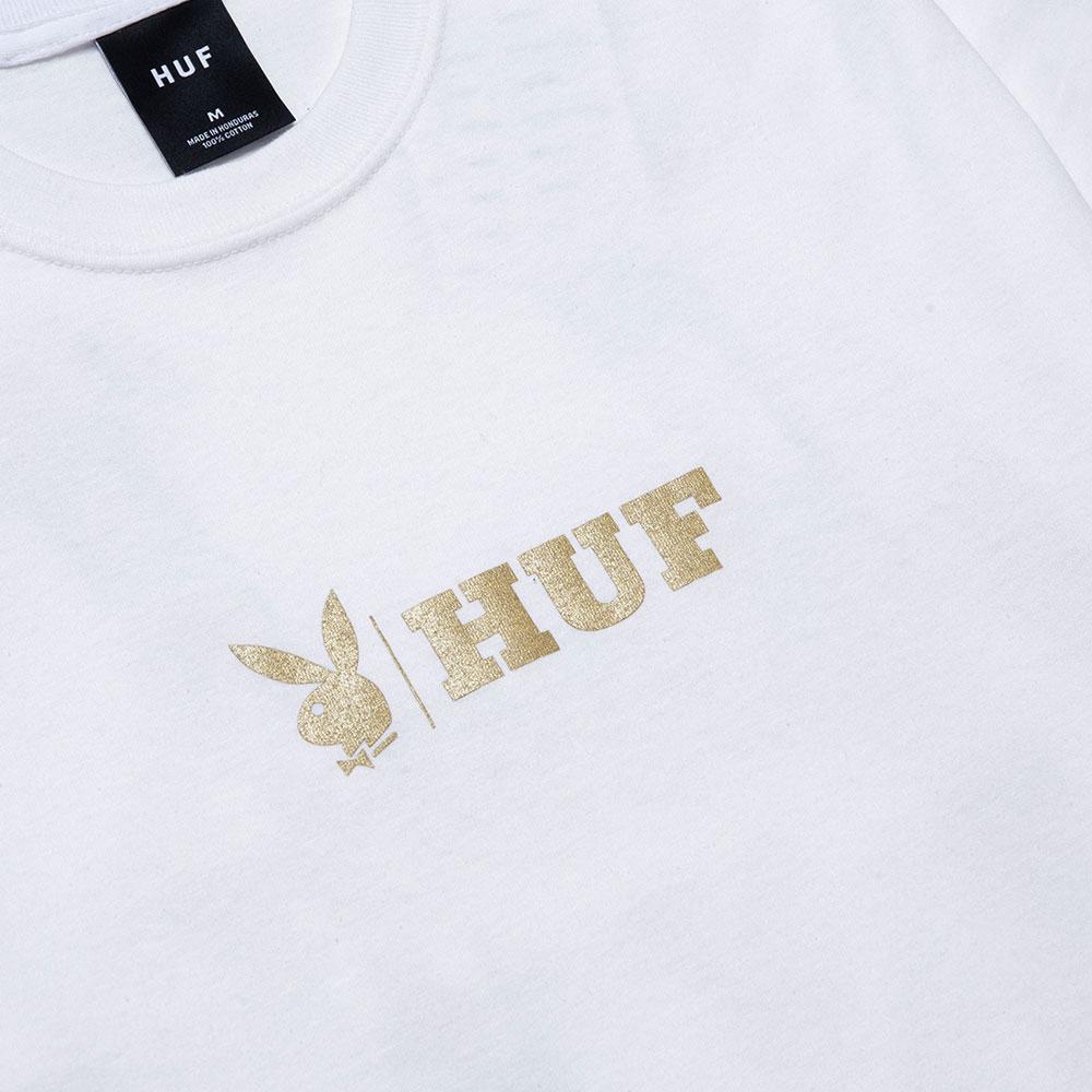 HUF x Playboy Classic H T-Shirt - White - Aylesbury Skateboards UK