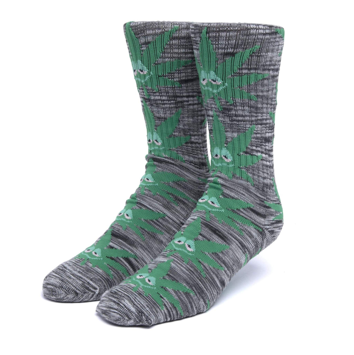 HUF Melange Green Buddy Plantlife Sock - Black