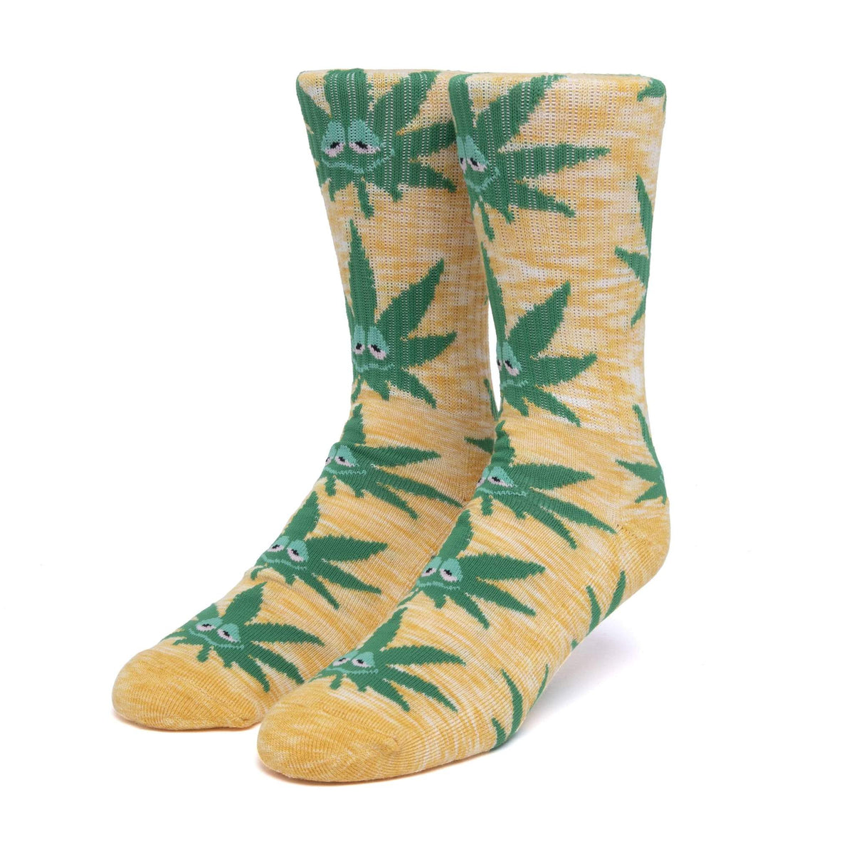 HUF Melange Green Buddy Plantlife Sock - Yellow