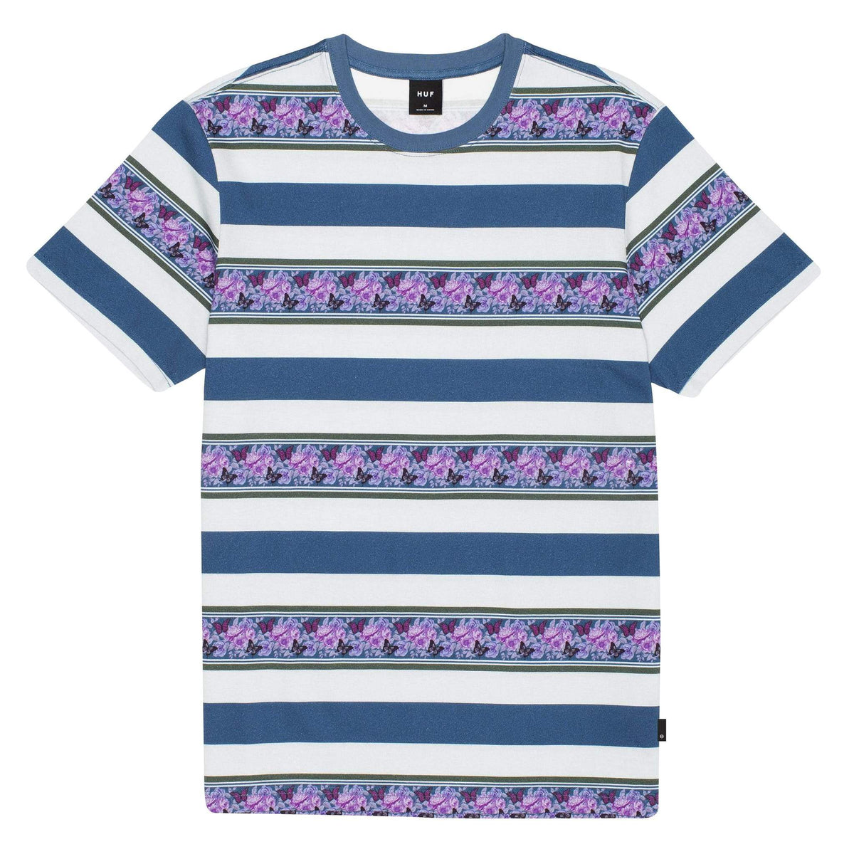 HUF Monarch Stripe Short Sleeve Knitted T-Shirt - Pale Aqua