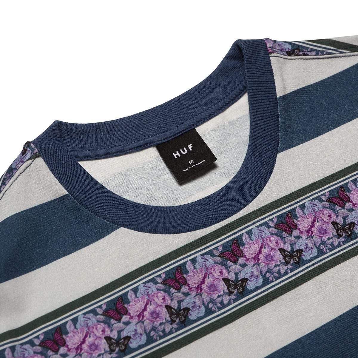 HUF Monarch Stripe Short Sleeve Knitted T-Shirt - Pale Aqua