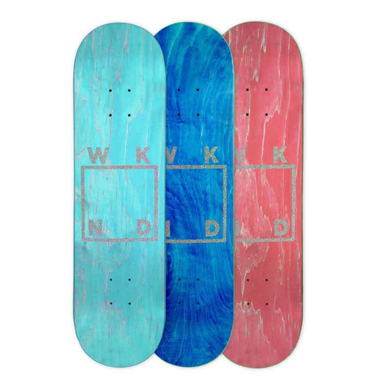 WKND Glitter Logo on Veneer Skateboard Deck - 7.75"