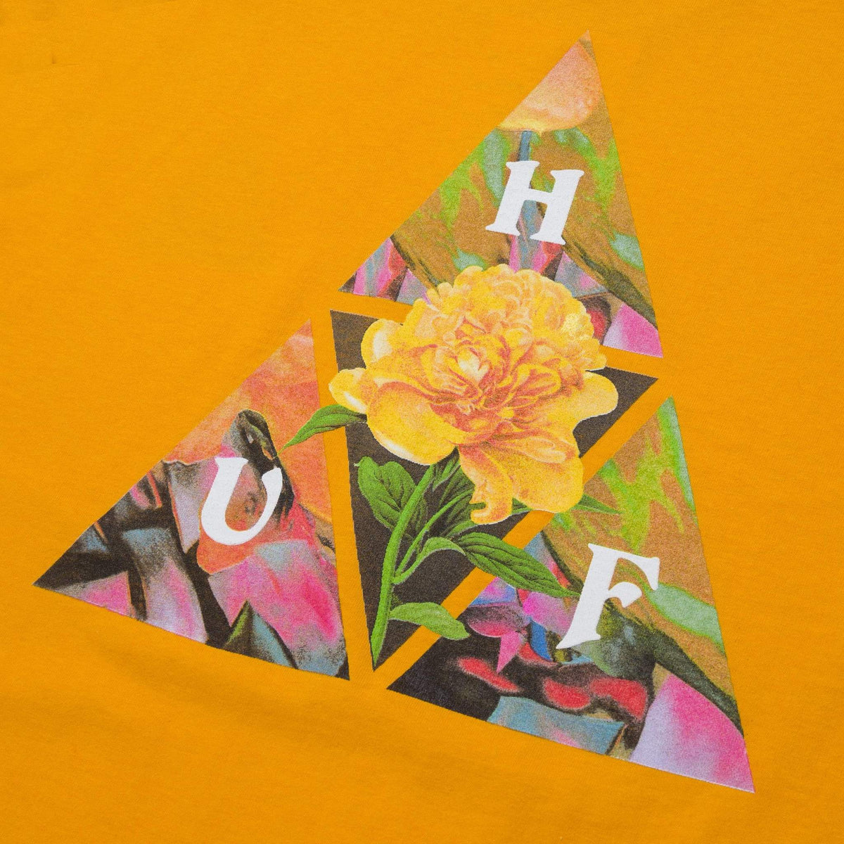 HUF New Dawn Triple Triangle T-Shirt - Gold