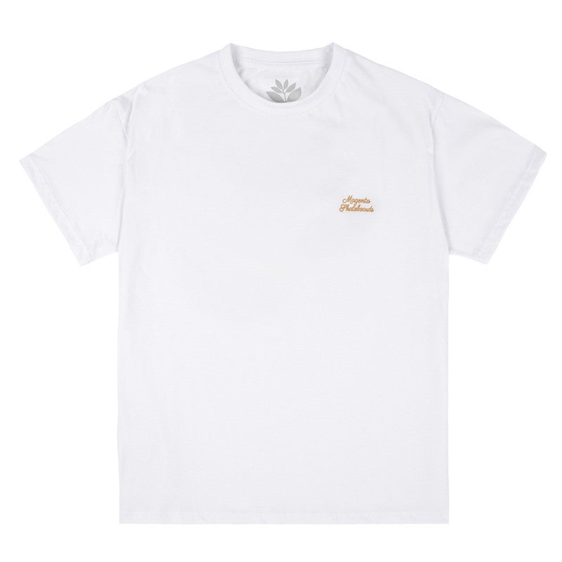 Magenta Botticelli Plant T-Shirt - White