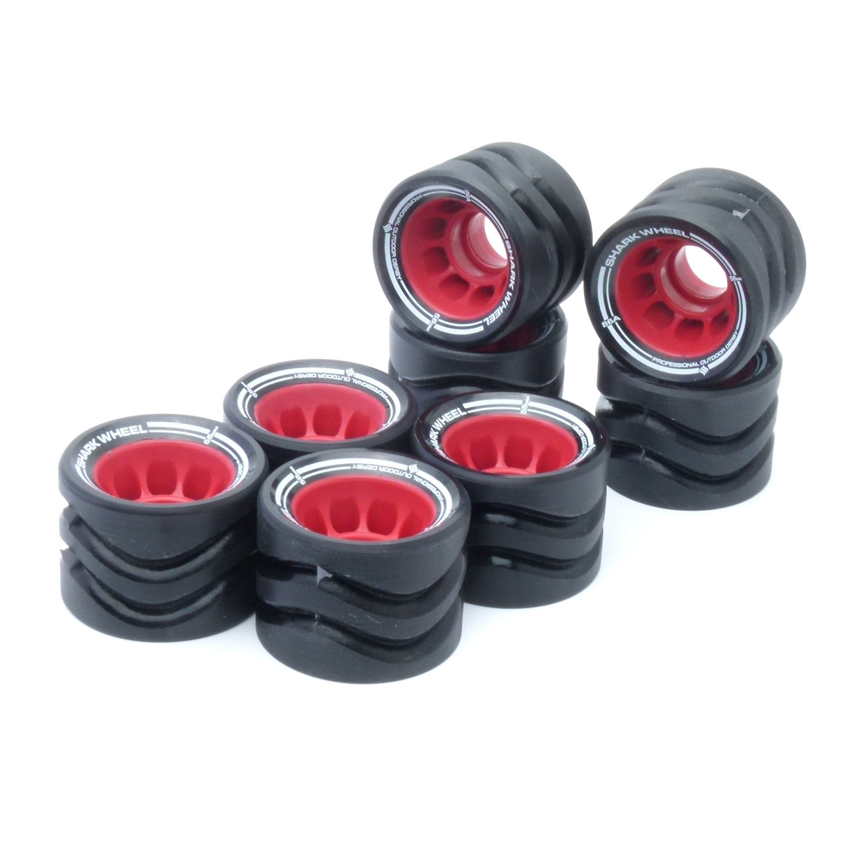 Shark Wheel Indoor Quad Roller Skate Wheels Red - 58mm