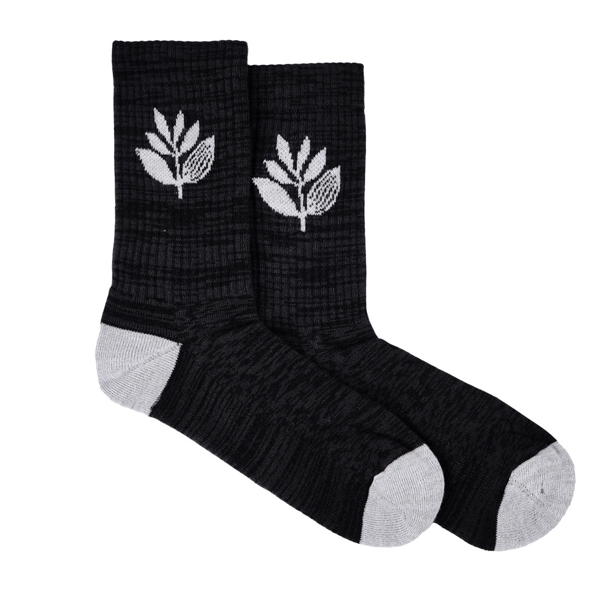 Magenta Plant Socks - Black/Ash