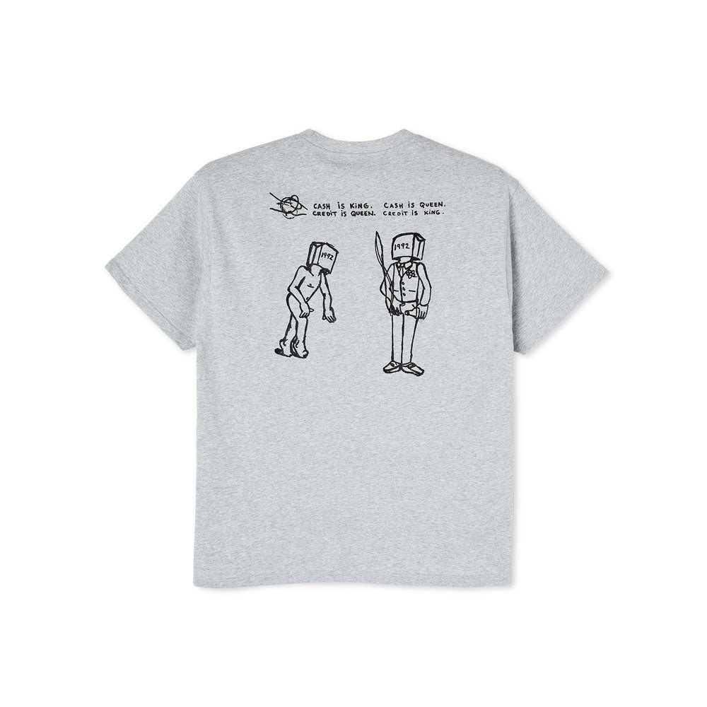 Polar Skate Co. Cash Is Queen T-Shirt - Sports Grey