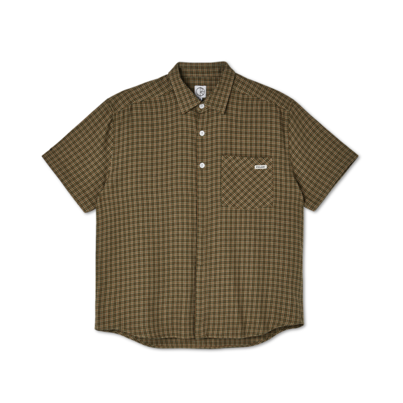 Polar Skate Co. Mitchell Flannel Shirt - Green brown - Aylesbury