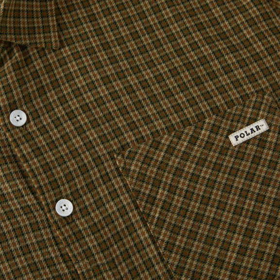 Polar Skate Co. Mitchell Flannel Shirt - Green brown