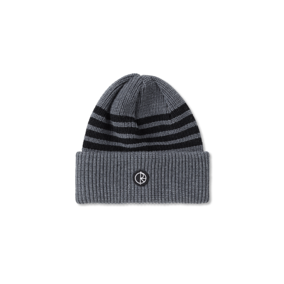 Polar Skate Co. Stripe Merino Beanie - Grey - Aylesbury