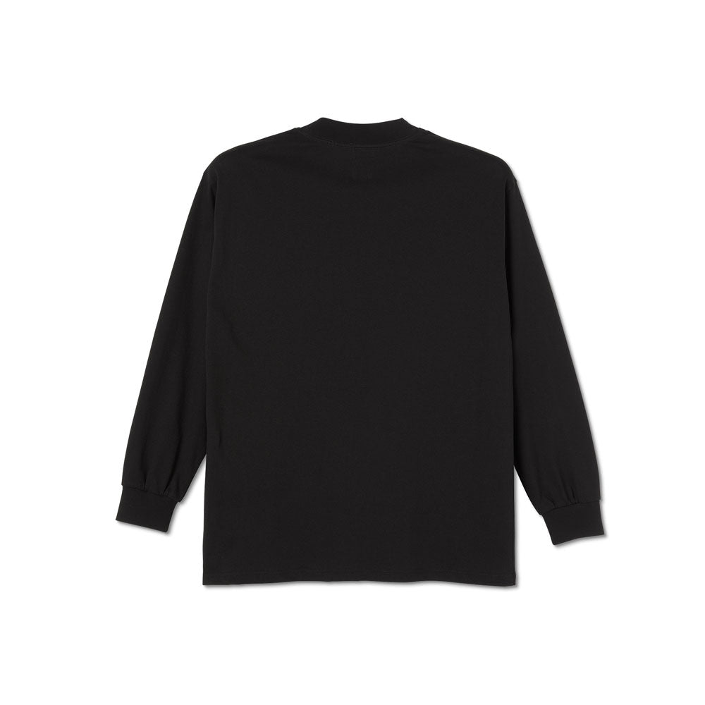 Polar Skate Co. Script Mockneck Longsleeve T-Shirt - Black