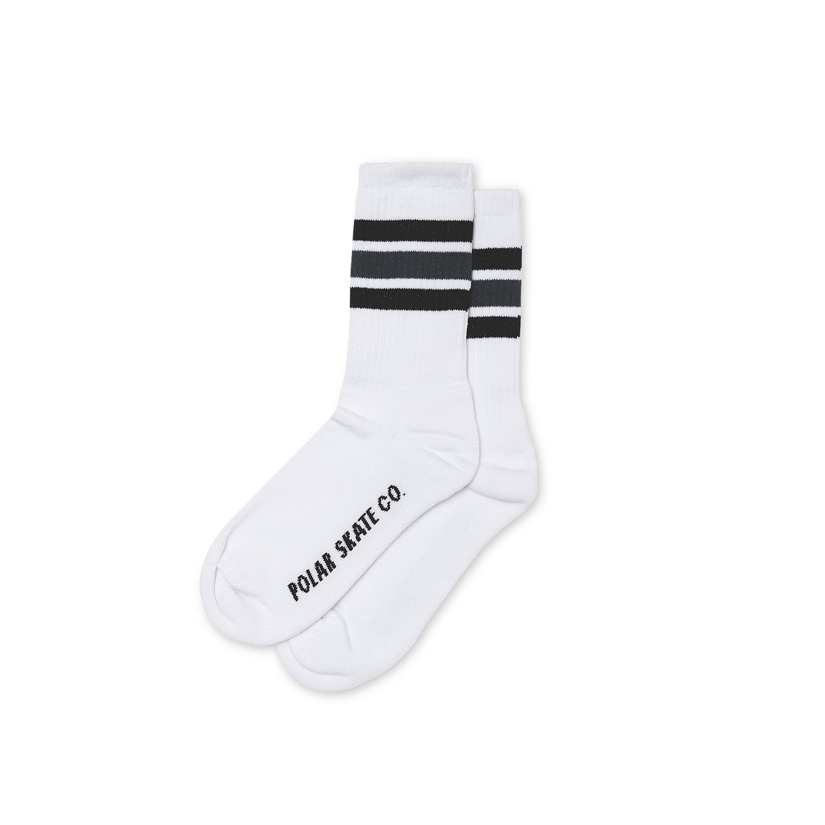 Polar Skate Co. Stripe Socks - White/Black/Grey