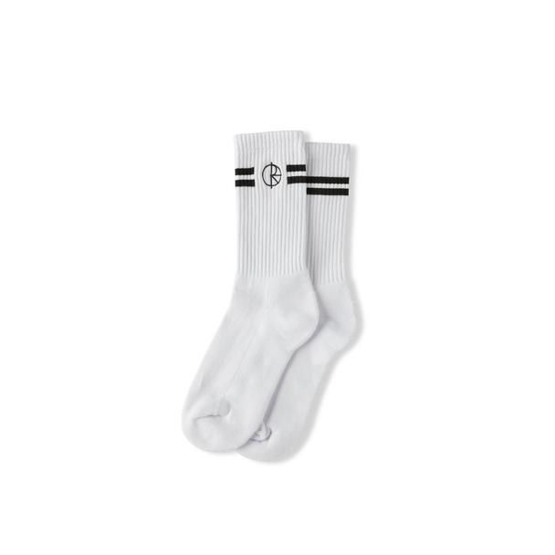 Polar Skate Co. Stroke Logo Socks - White