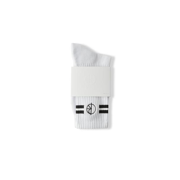 Polar Skate Co. Stroke Logo Socks - White