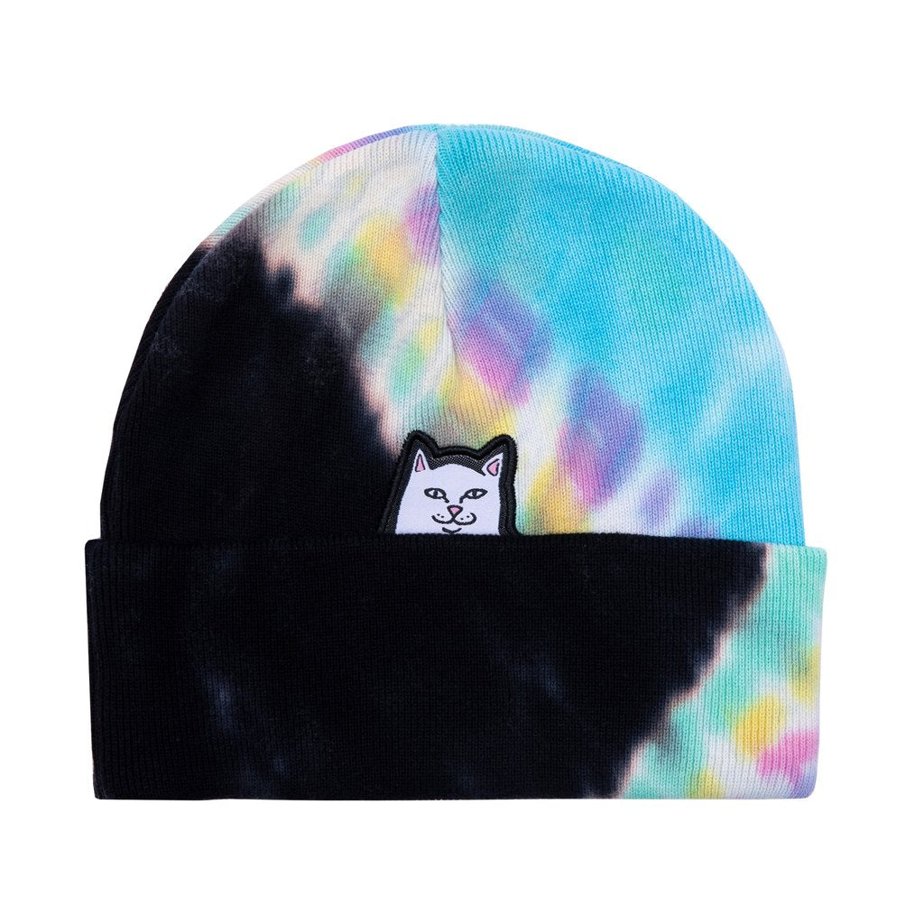 Rip N Dip Lord Nermal Beanie - Black/Rainbow Tie Dye