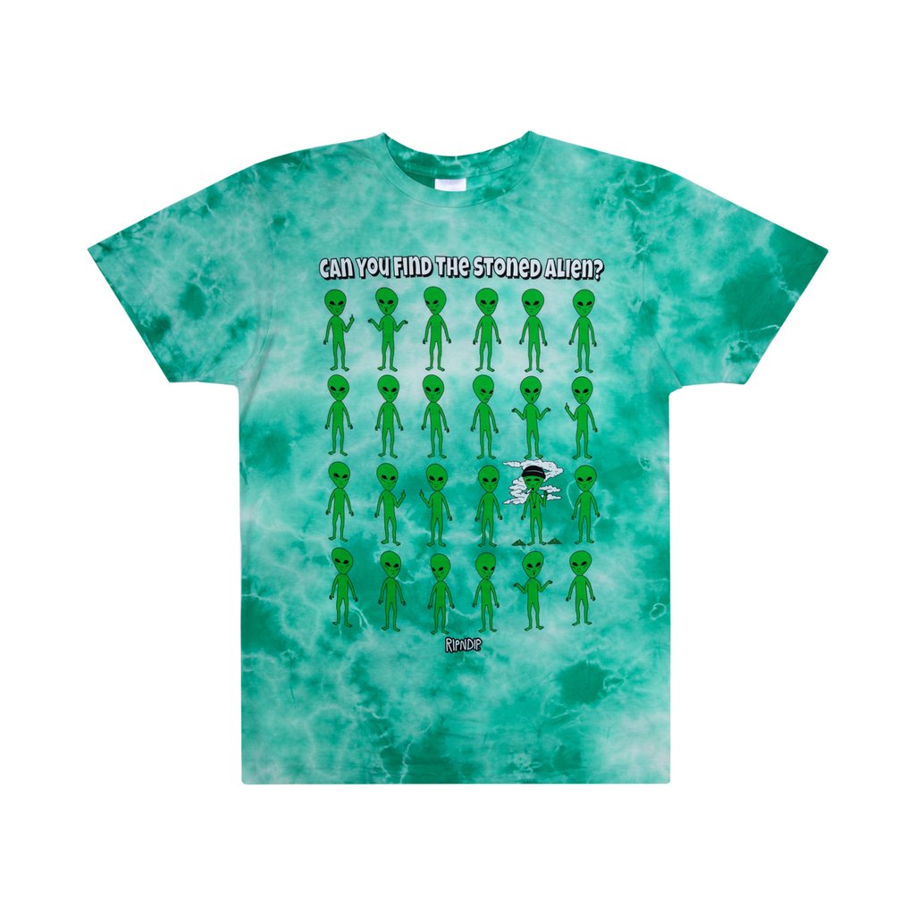 Rip N Dip Stoned Again T-Shirt - Green Acid Wash