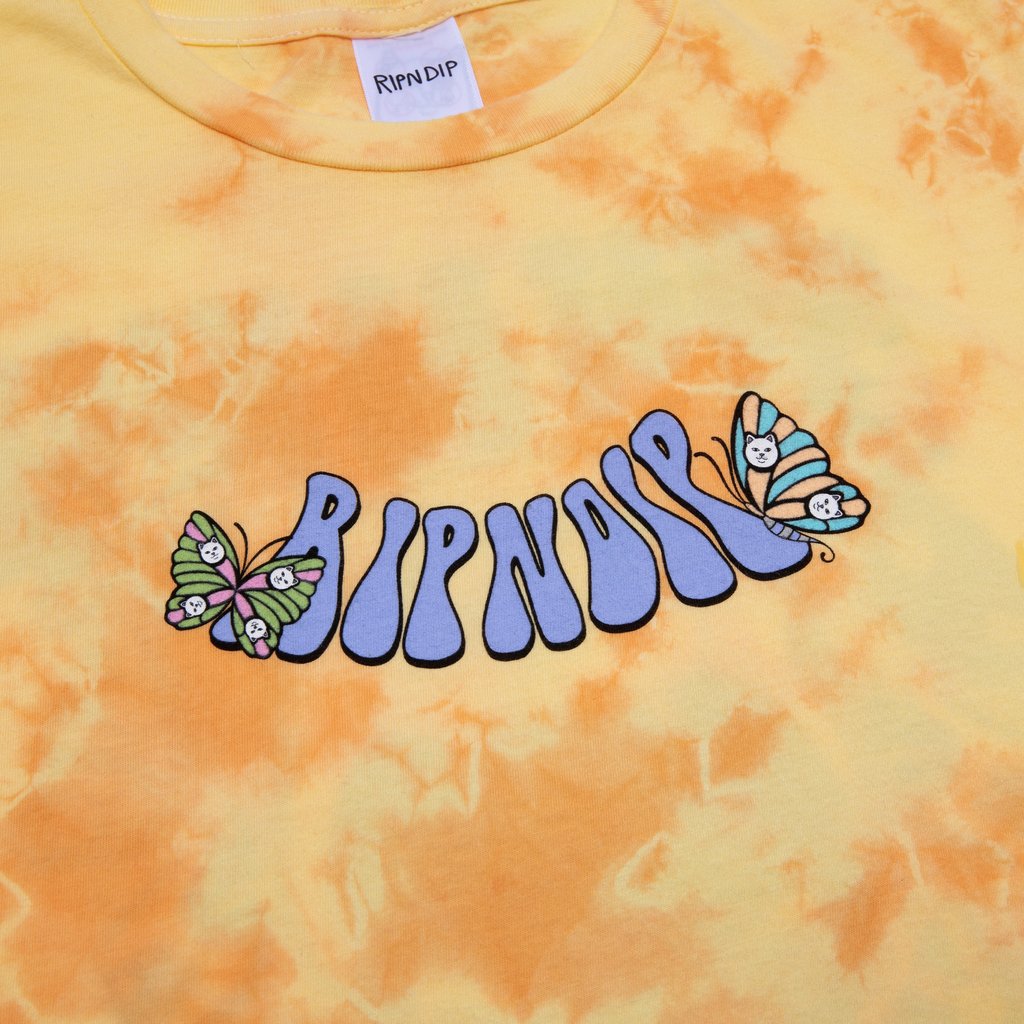 Rip N Dip Think Factory T-Shirt - Orange/Gold Cloud Wash