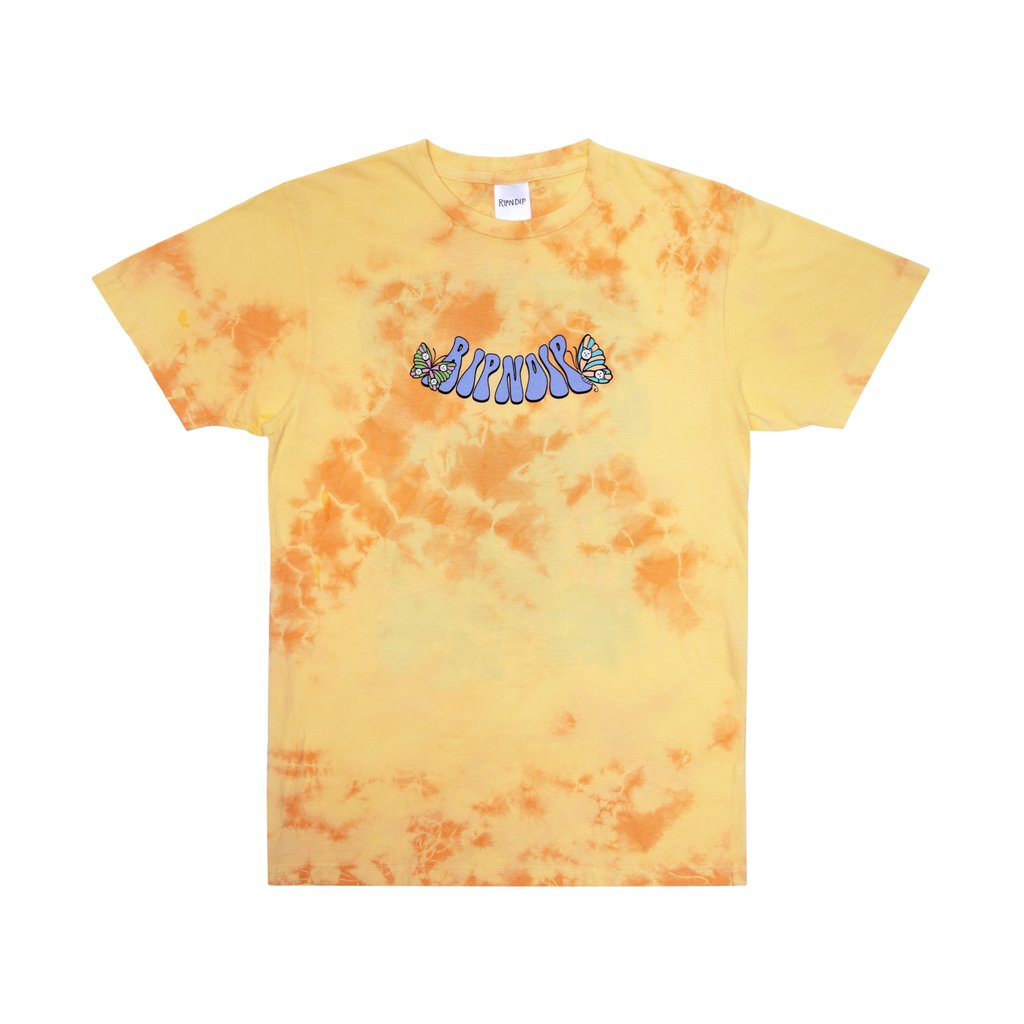 Rip N Dip Think Factory T-Shirt - Orange/Gold Cloud Wash