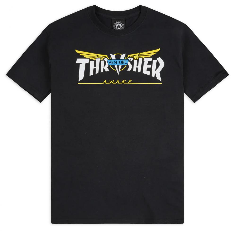 Thrasher Venture Collab T-Shirt - Black