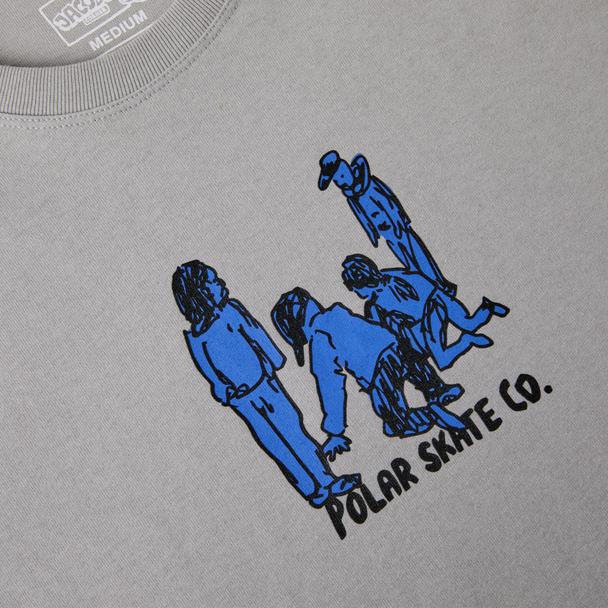 Polar Skate Co. Up To No Good T-Shirt - Silver Grey