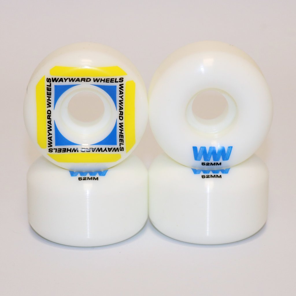Wayward Wheels Waypoint Yellow and Blue Skateboard Wheels - 52mm