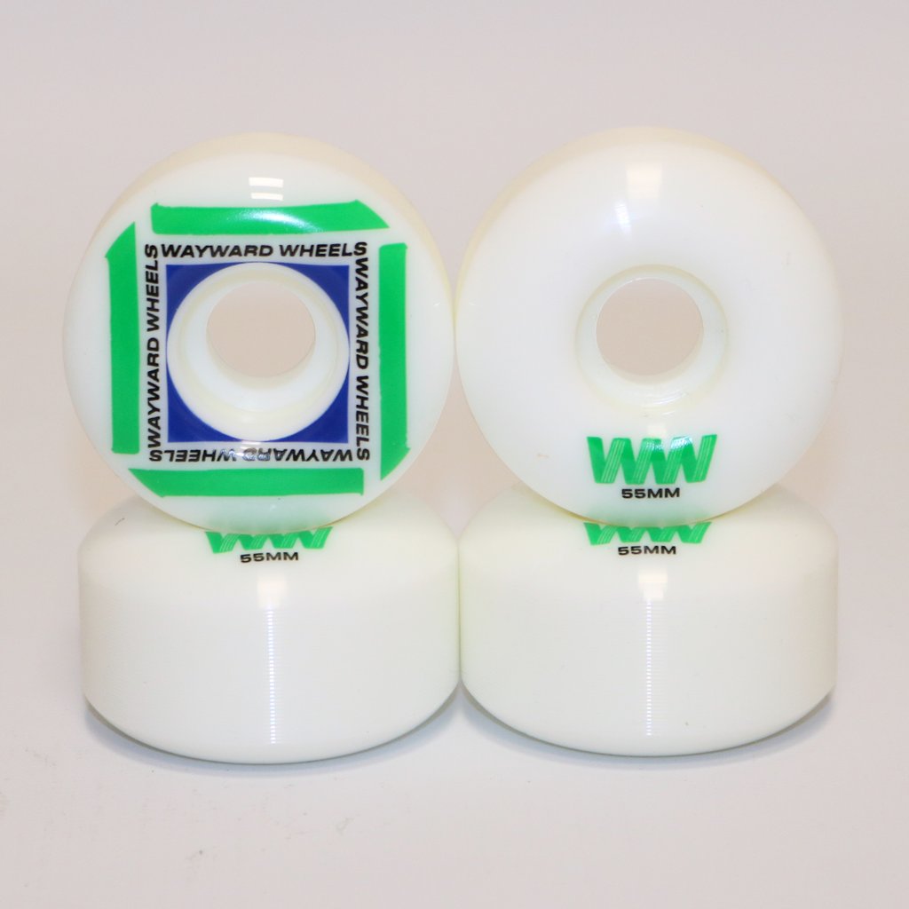 Wayward Wheels Waypoint Green and Blue Skateboard Wheels - 55mm