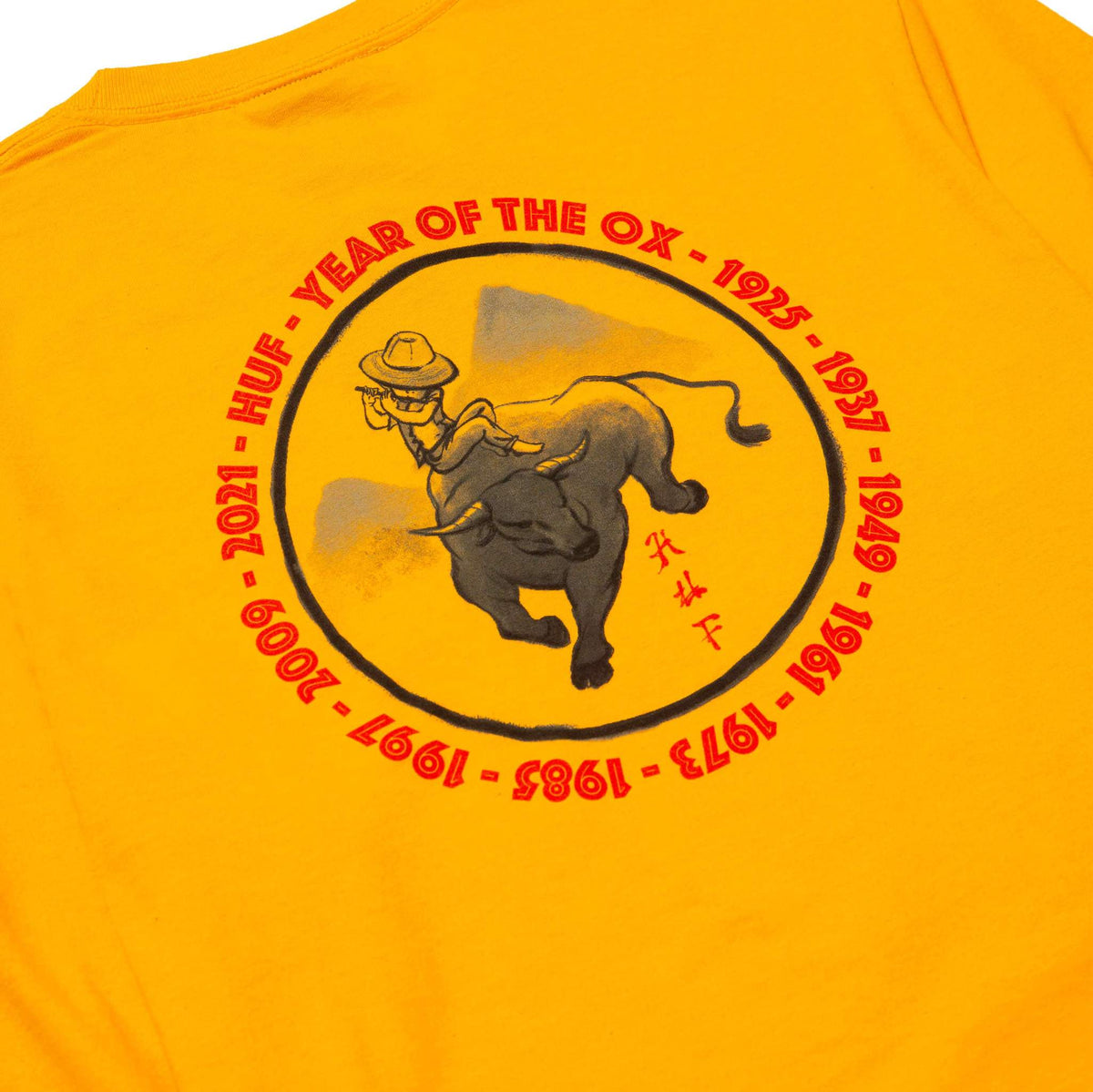 HUF Zen Year of the Ox Longsleeve T-Shirt - Gold