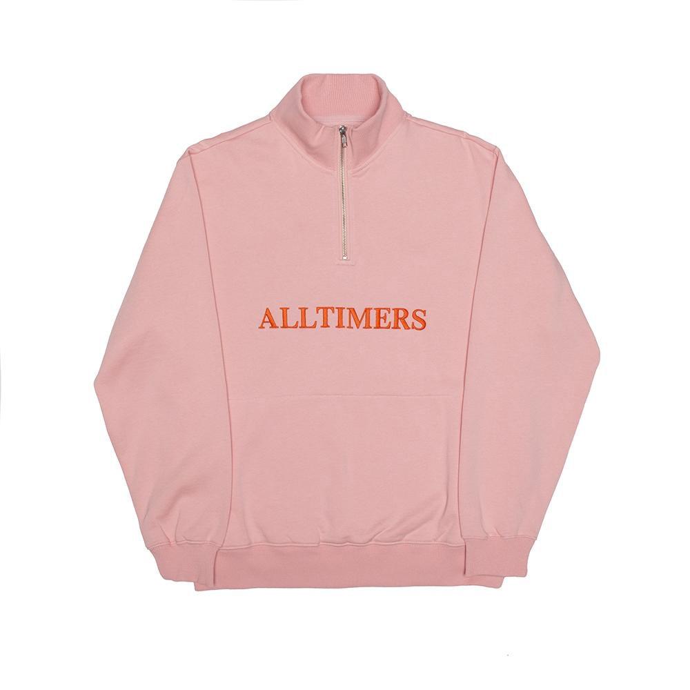 Alltimers Nextel Zip Crewneck - Pink - Aylesbury Skateboards UK