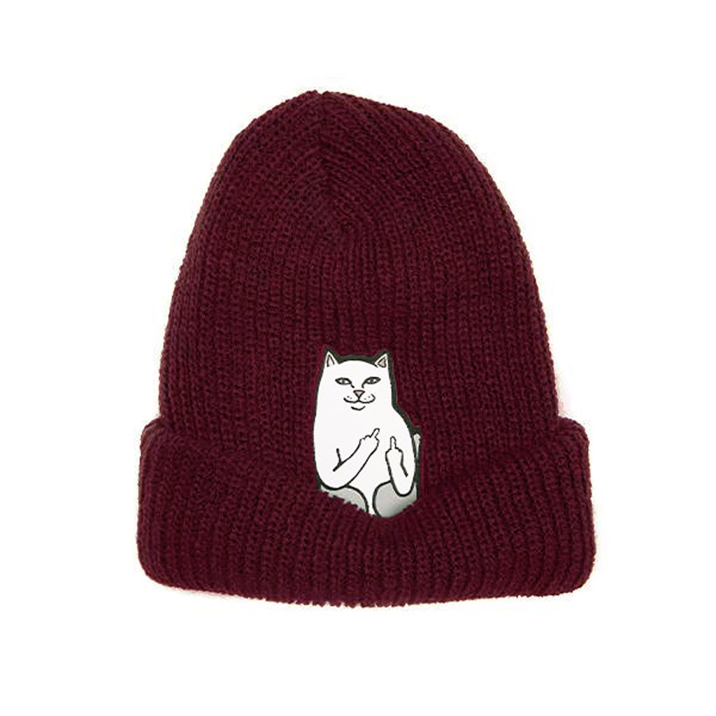 Rip N Dip Lord Nermal Ribbed Beanie - Burgundy