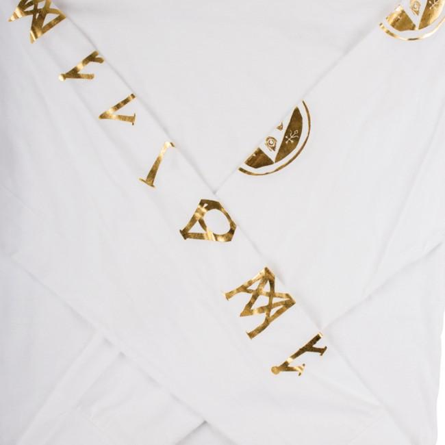 Welcome Skateboards Binary Long Sleeve T-Shirt - White / Gold - Aylesbury Skateboards UK