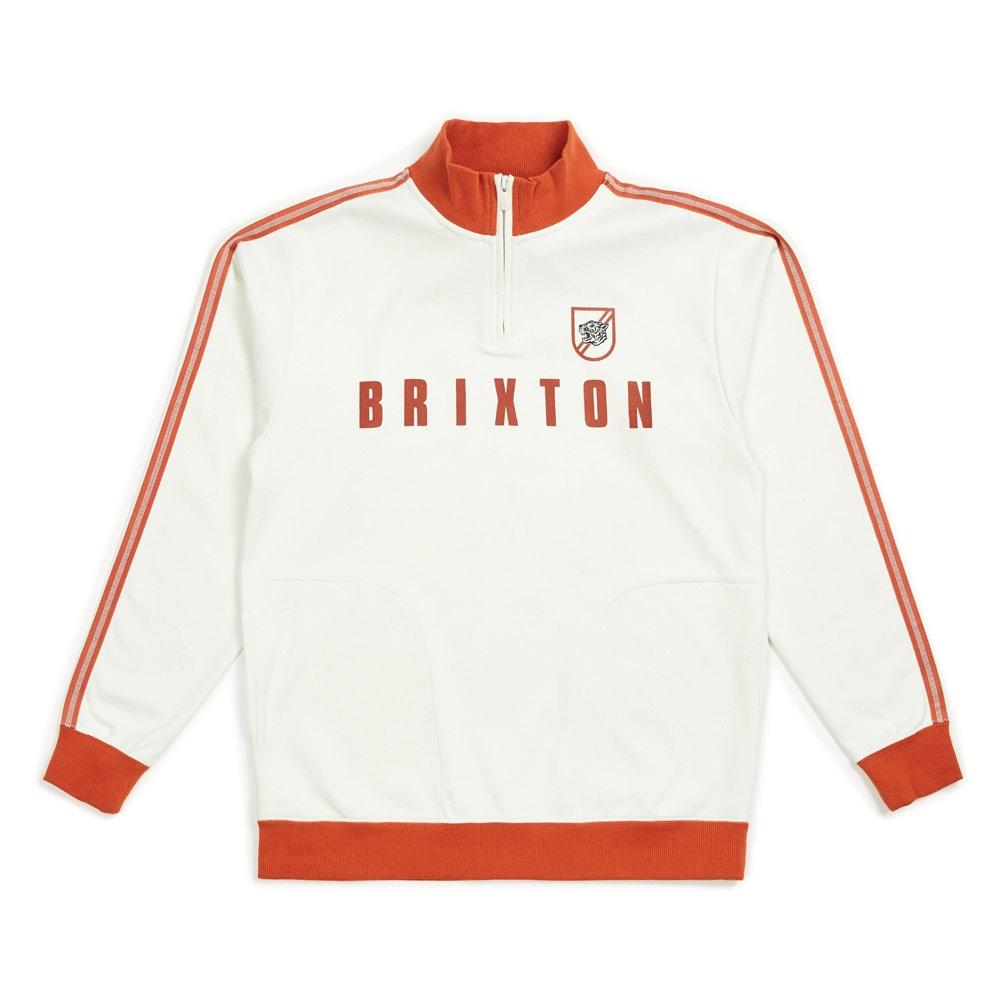 Brixton Judson Mock Neck Zip Sweatshirt - Cloud-Henna - Aylesbury Skateboards UK
