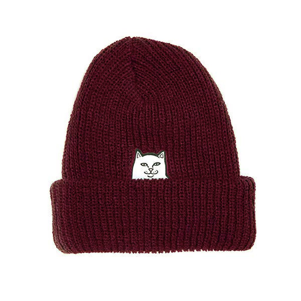 Rip N Dip Lord Nermal Ribbed Beanie - Burgundy